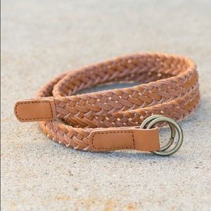 Camel Braided Belt. Size Large